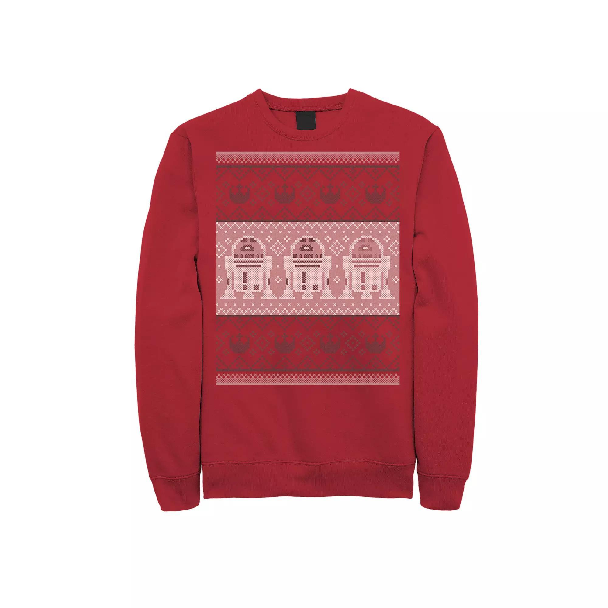 Men's Star Wars R2-D2 Ugly Christmas Sweater Rebel Fleece Pullover,  Product Image