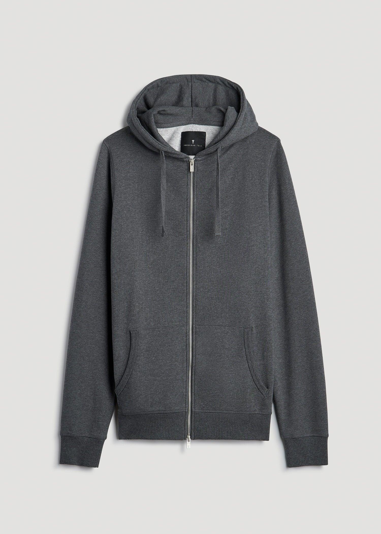 Wearever 2.0 French Terry Full-Zip Hoodie for Tall Men in Charcoal Mix Male Product Image