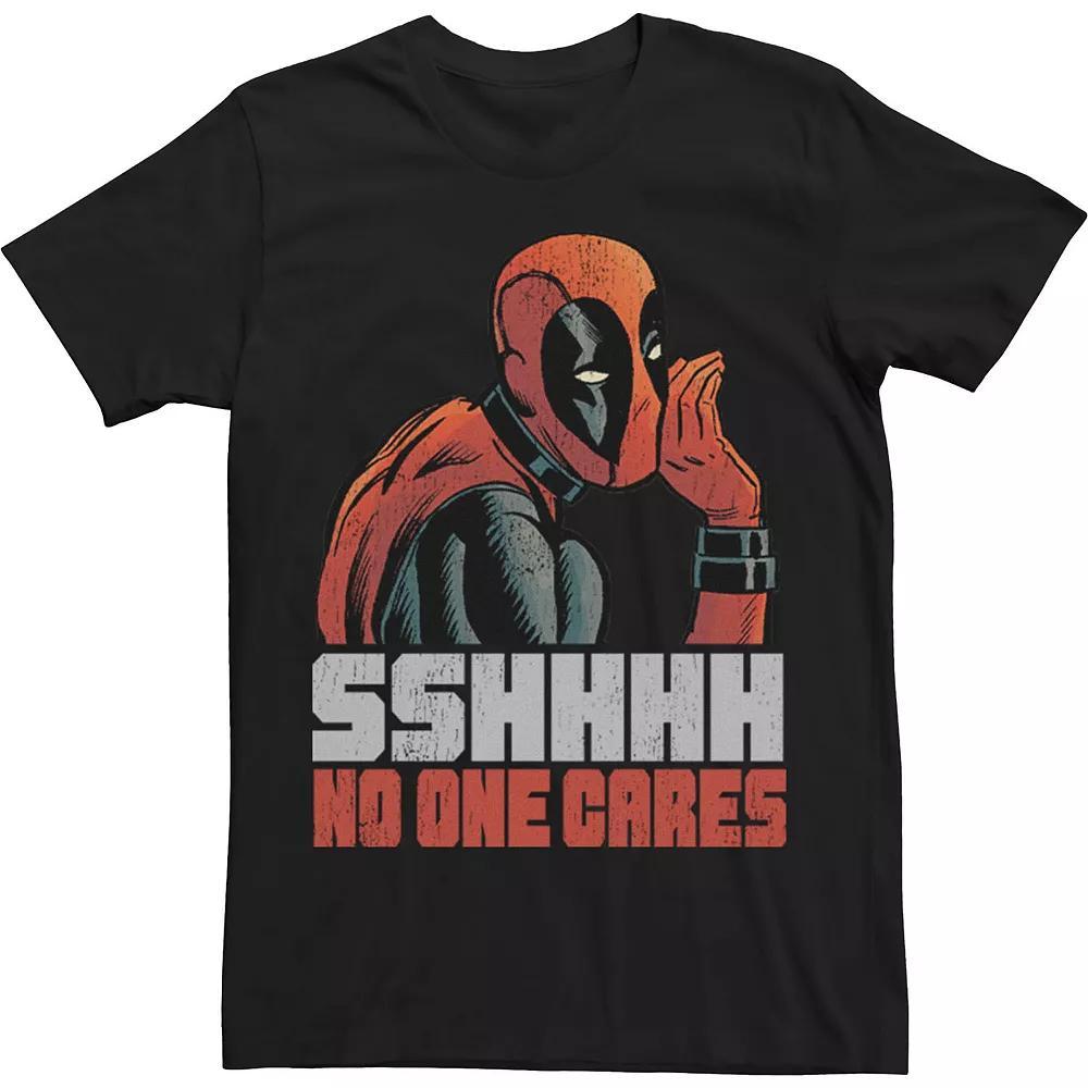 Big & Tall Marvel Deadpool No One Cares Tee, Men's,  Product Image