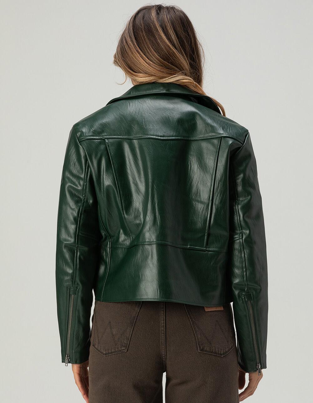 BRIXTON The Moto Womens Vegan Leather Jacket Product Image