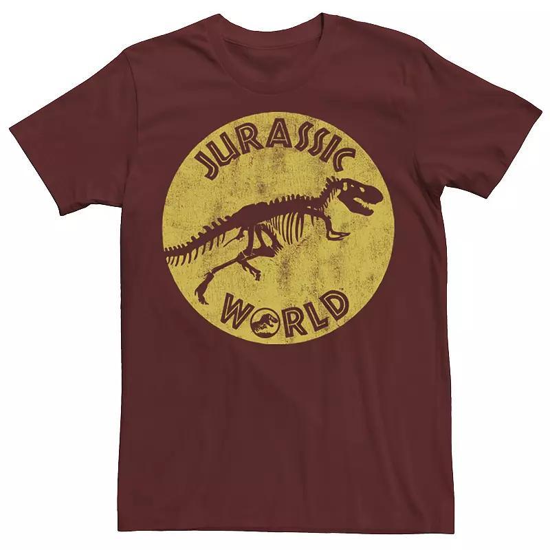 Men's Jurassic World Distressed Fossil Logo Tee, Size: XL, Grey Heather Product Image