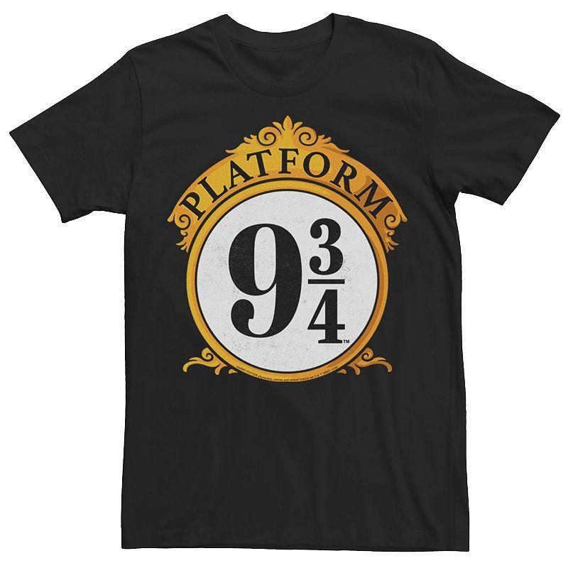 Men's Harry Potter Platform 9 &3/4 Sign Tee, Size: XXL, Black Product Image