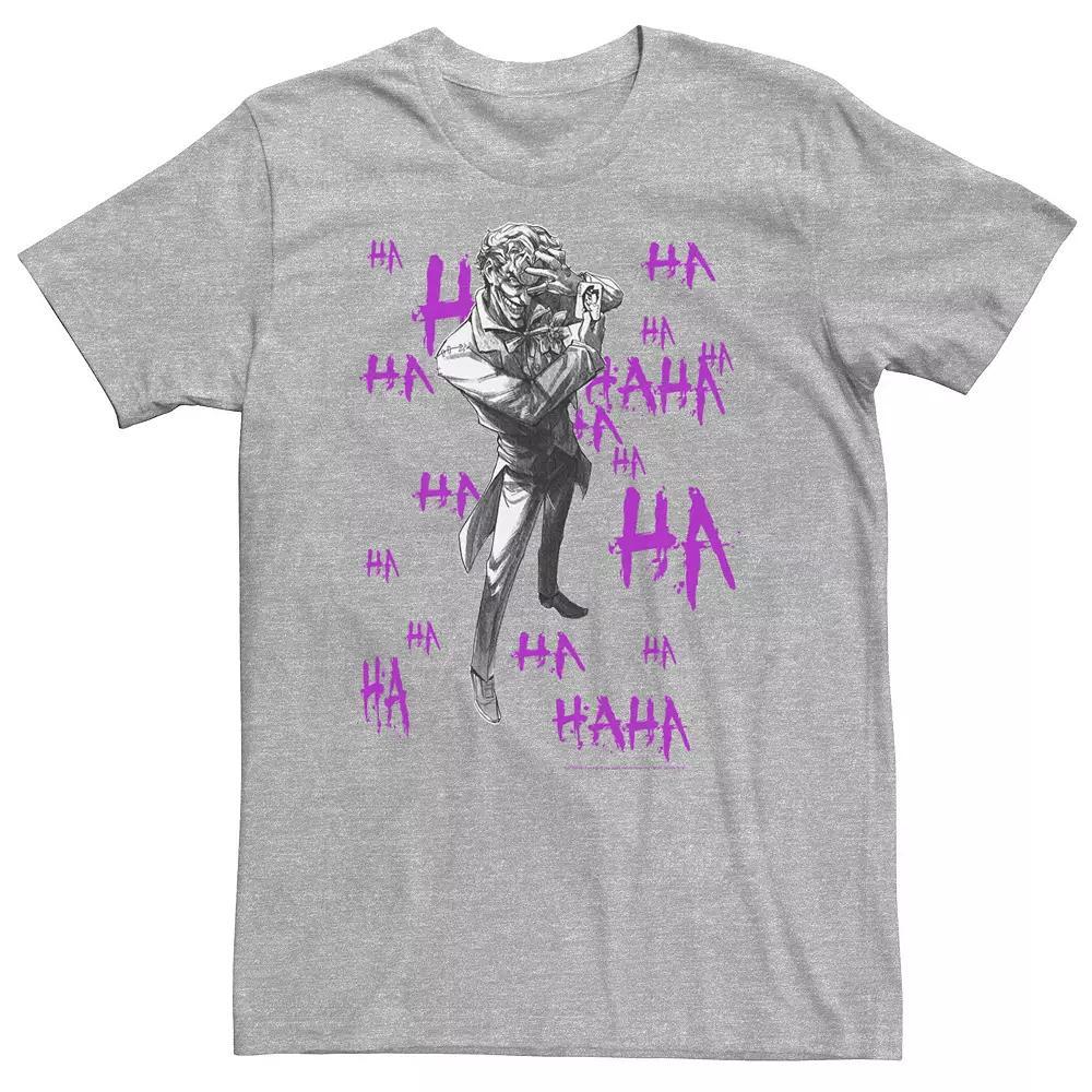 Big & Tall DC Comics Joker HAHAHA Portrait Tee, Men's, Size: 3XL, Athletic Grey Product Image