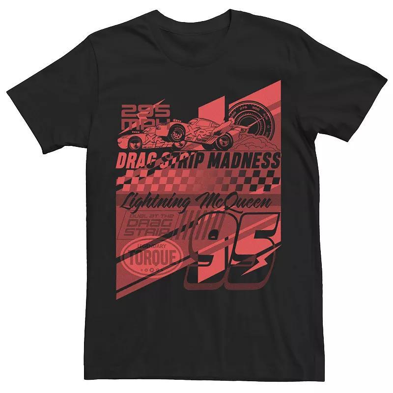 Disney / Pixar's Cars Men's McQueen Drag Strip Poster Graphic Tee, Size: Medium, Black Product Image