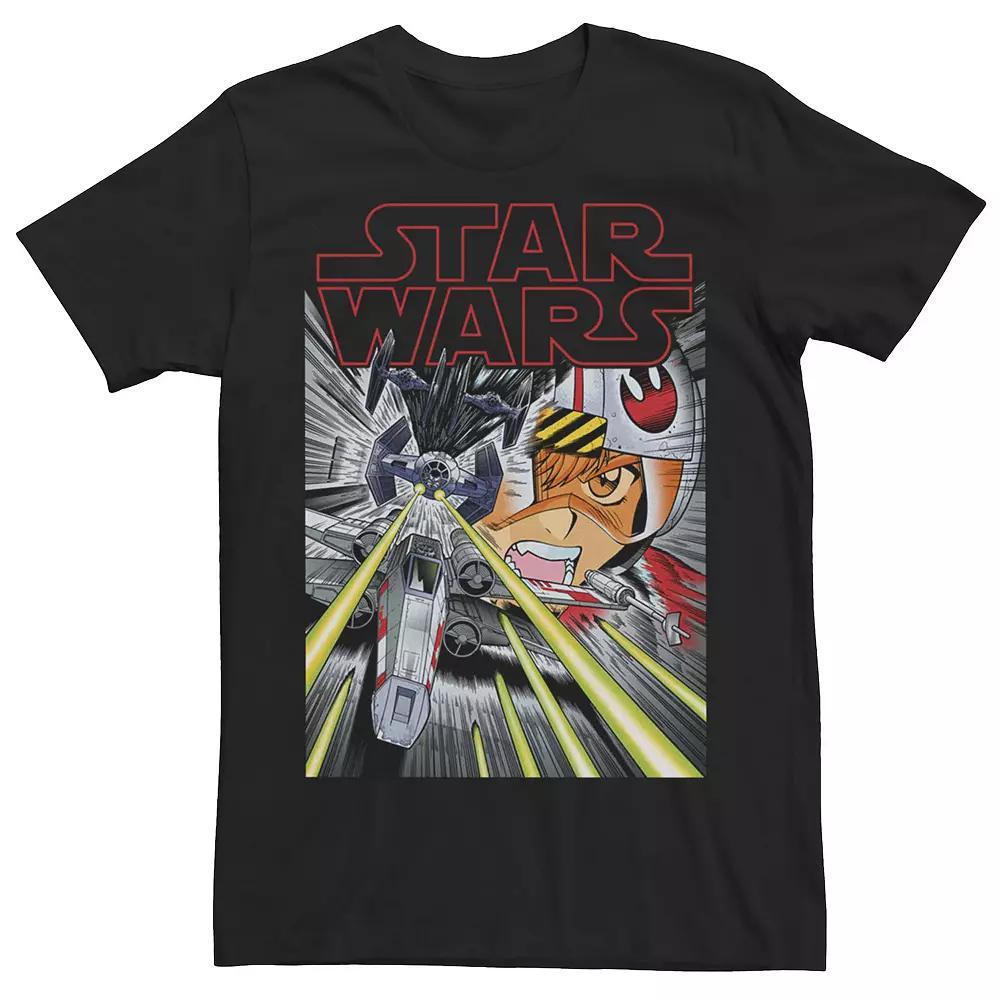 Men's Star Wars Luke Skywalker Animated Graphic Tee, Size: 3XL, Black Product Image
