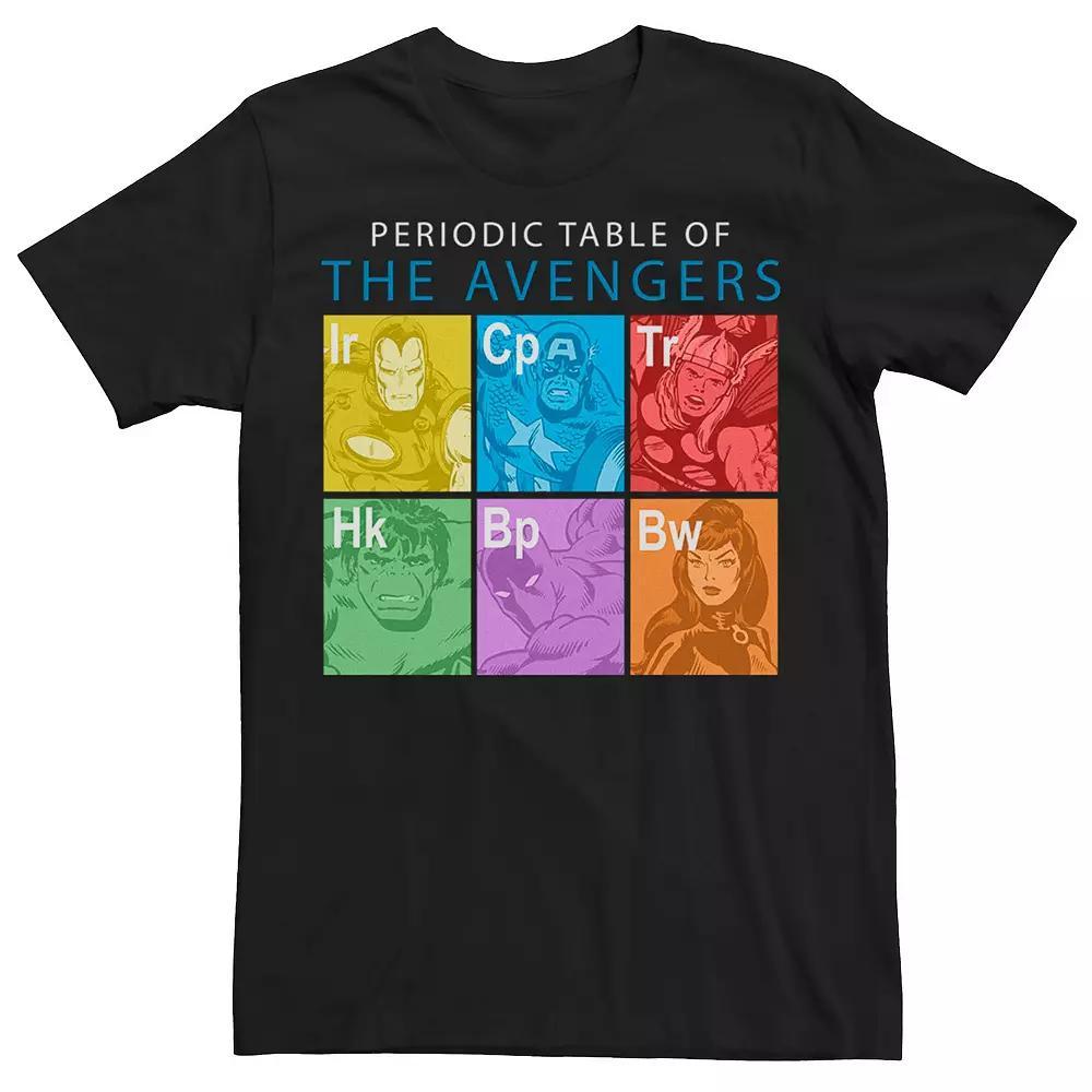 Men's Marvel The Avengers Periodic Table Box Up Tee,  Product Image
