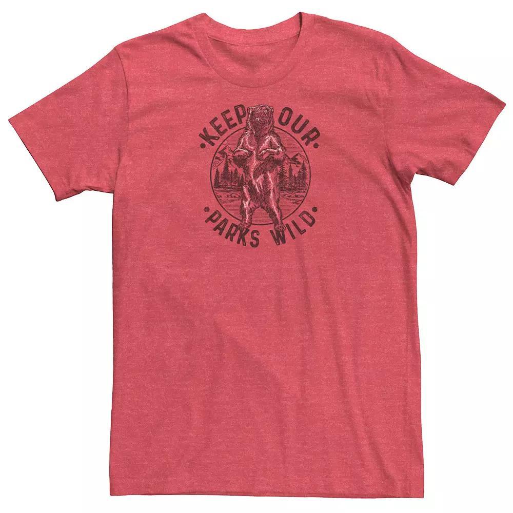 Men's Fifth Sun Keep Our Wild Parks Tee, Size: 3XL, Red Grey Product Image