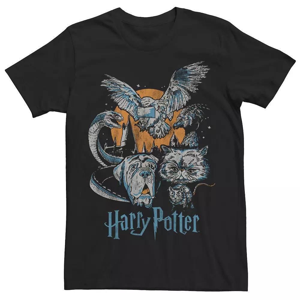 Men's Harry Potter Familiars Distressed Collage Tee,  Product Image
