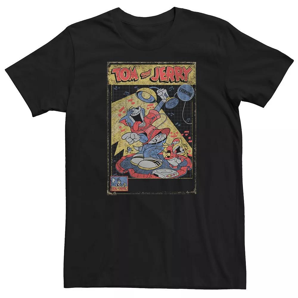 Big & Tall Tom And Jerry Everyone Retro Cartoon VHS Box Tee, Men's,  Product Image