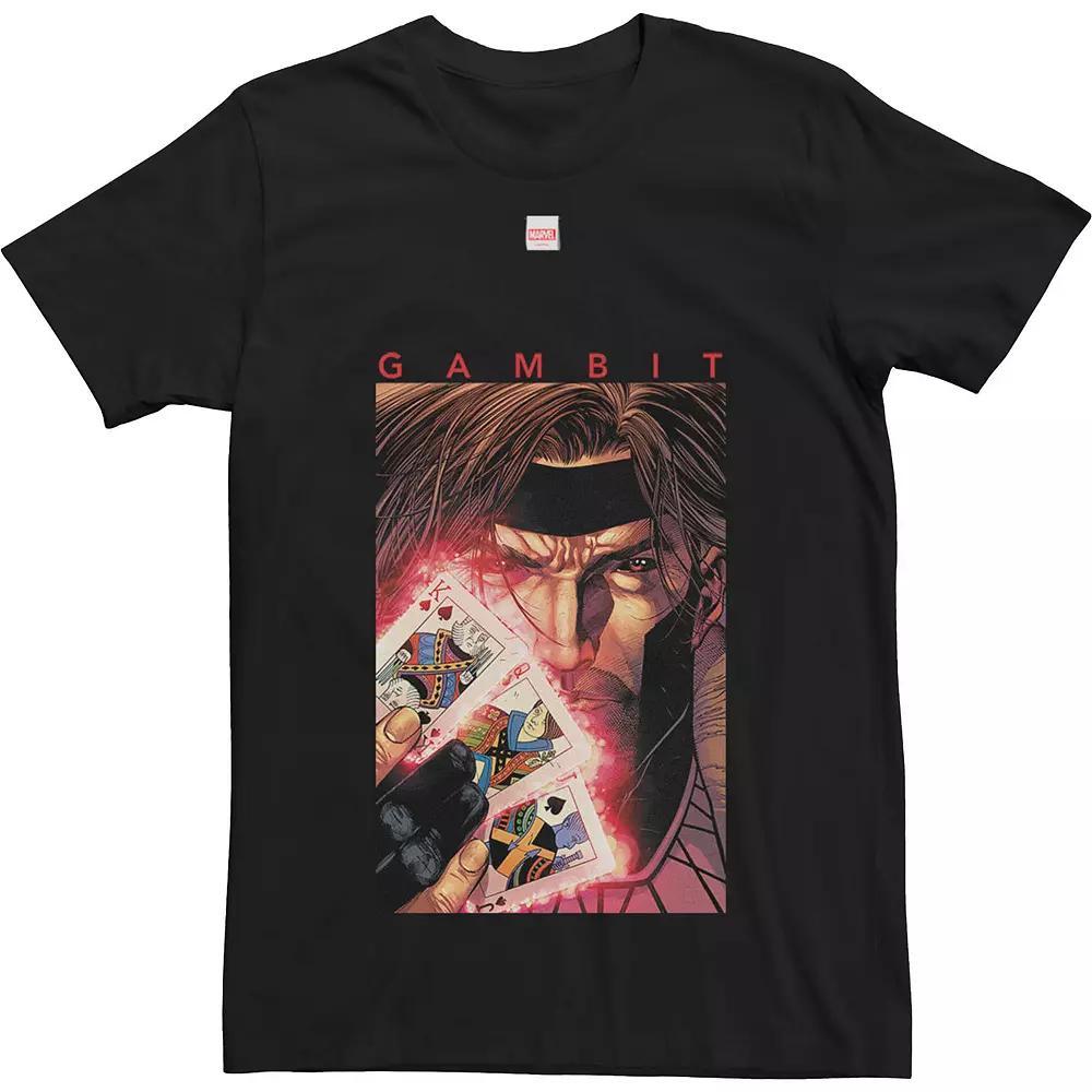 Big & Tall Marvel X-Men Gambit Glowing Cards Tee, Men's,  Product Image