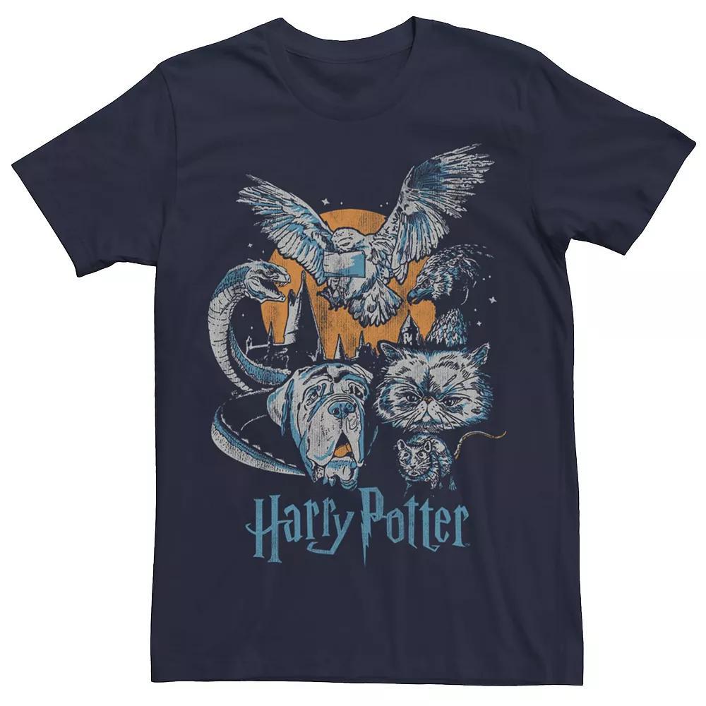 Men's Harry Potter Familiars Distressed Collage Tee,  Product Image