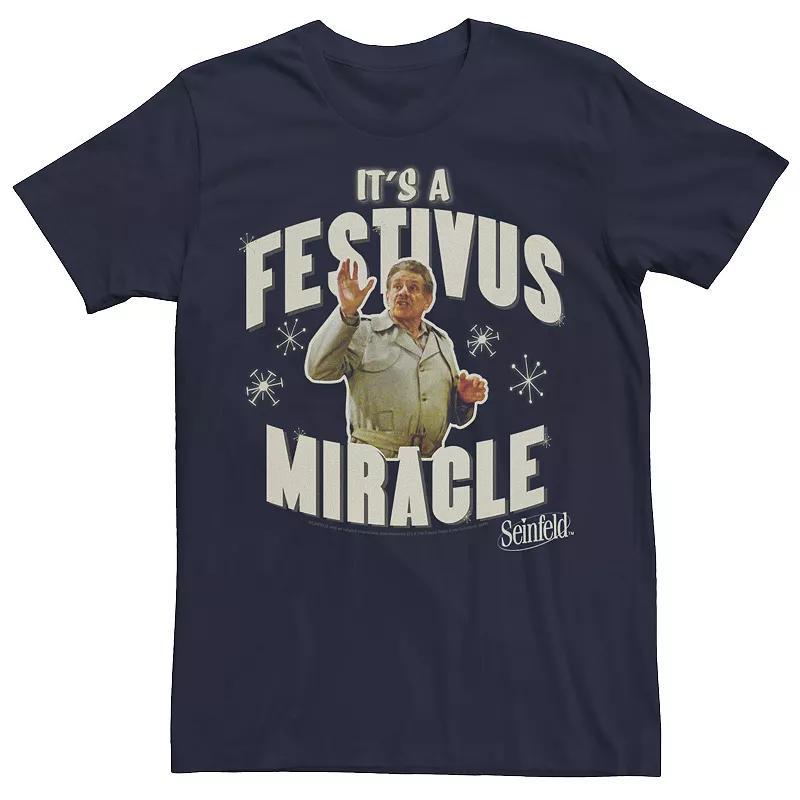 Men's Seinfeld Festivus Frank It's A Festivus Miracle Tee, Size: XXL, Blue Product Image