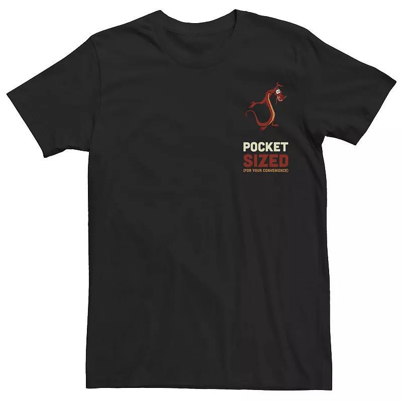 Disney's Mulan Mushu Men's Pocket Sized Portrait Tee, Size: Large, Black Product Image