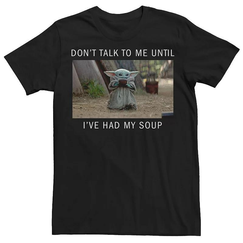 Men's Star Wars The Mandalorian The Child Soup Meme Tee, Size: Small, Black Product Image