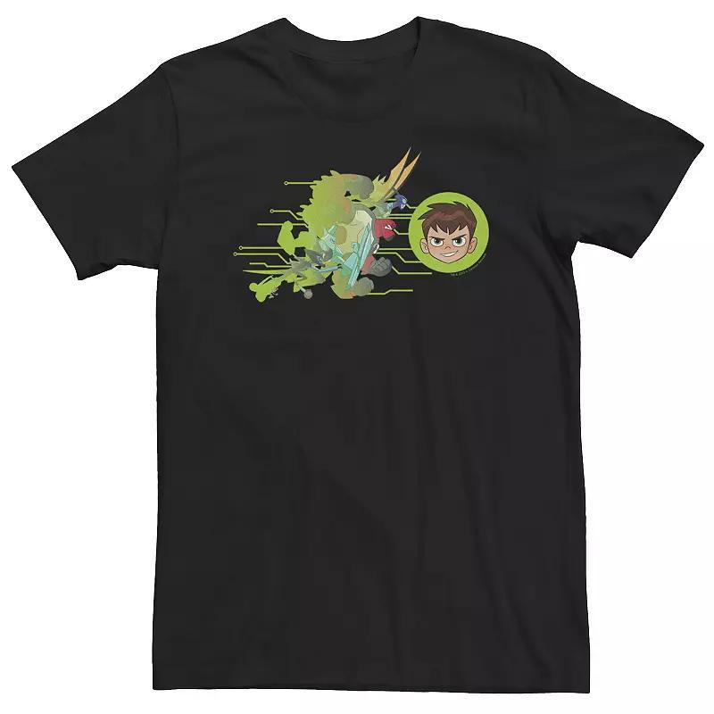 Men's MTV Green Alien Face Logo Short Sleeve Tee, Size: 3XL, Black Product Image