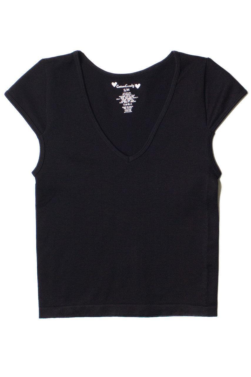 Seamless Cap Sleeve V Neck Tee Product Image