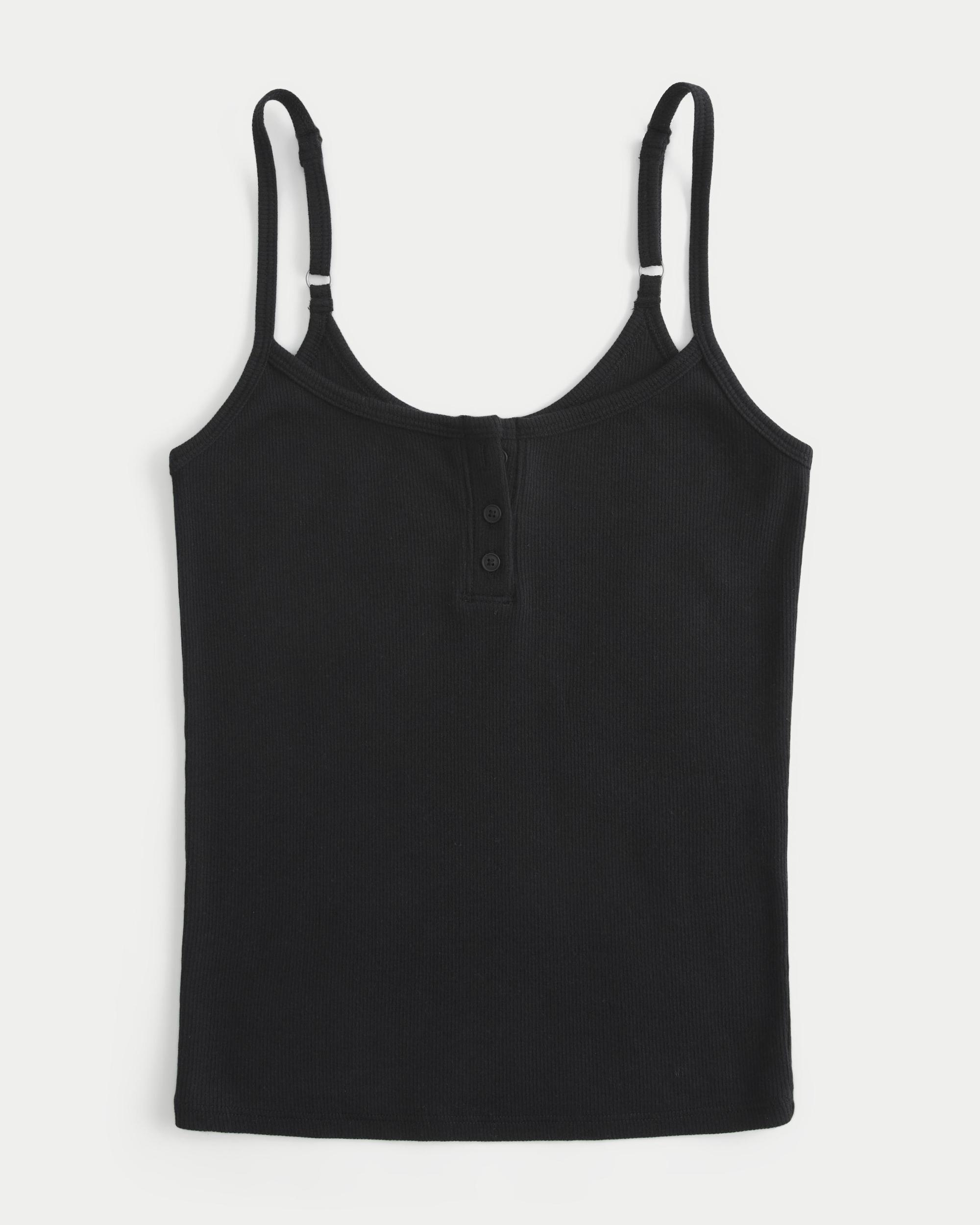 Ribbed Notch Henley Cami Product Image