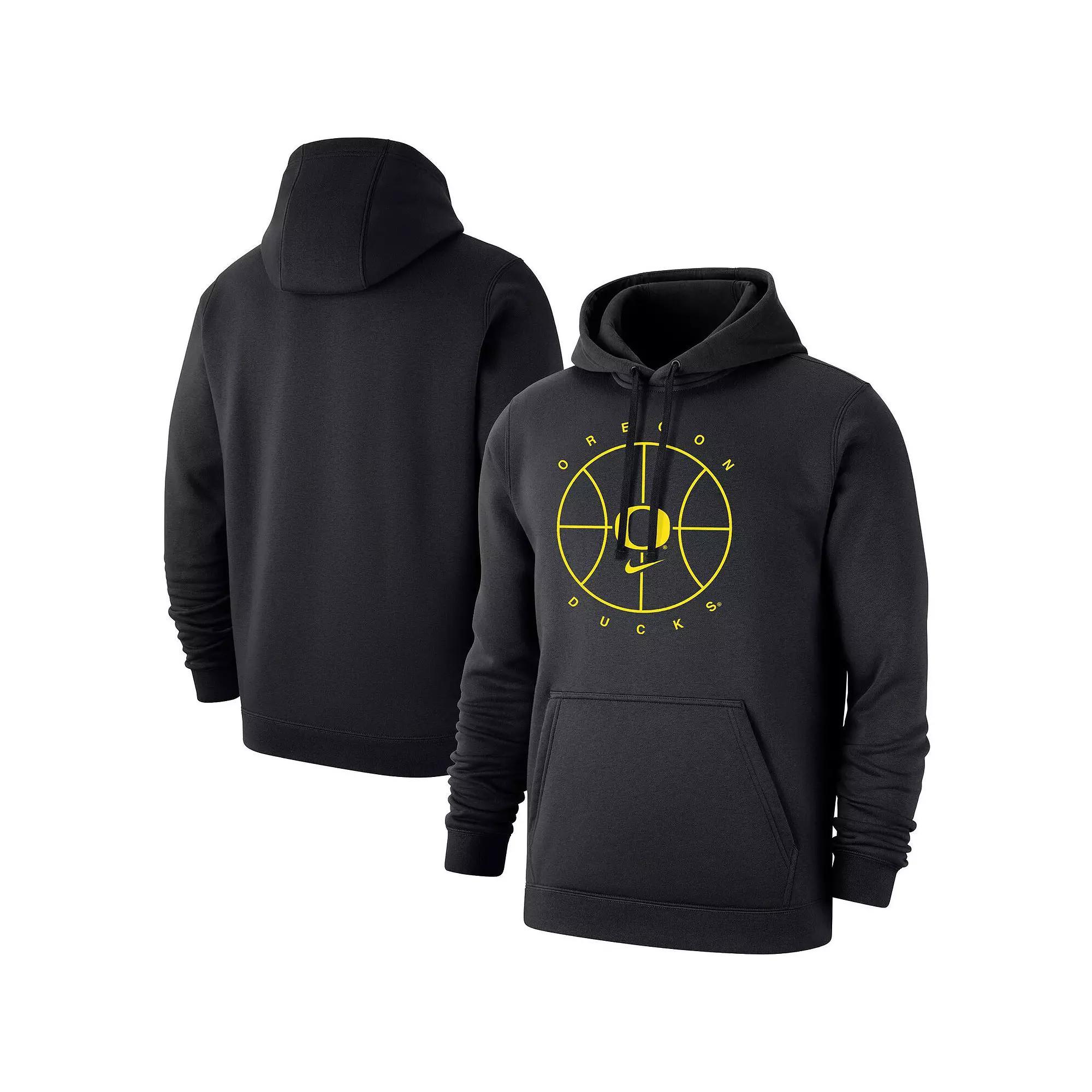 Men's Nike Black Oregon Ducks Basketball Icon Club Fleece Pullover Hoodie,  Product Image