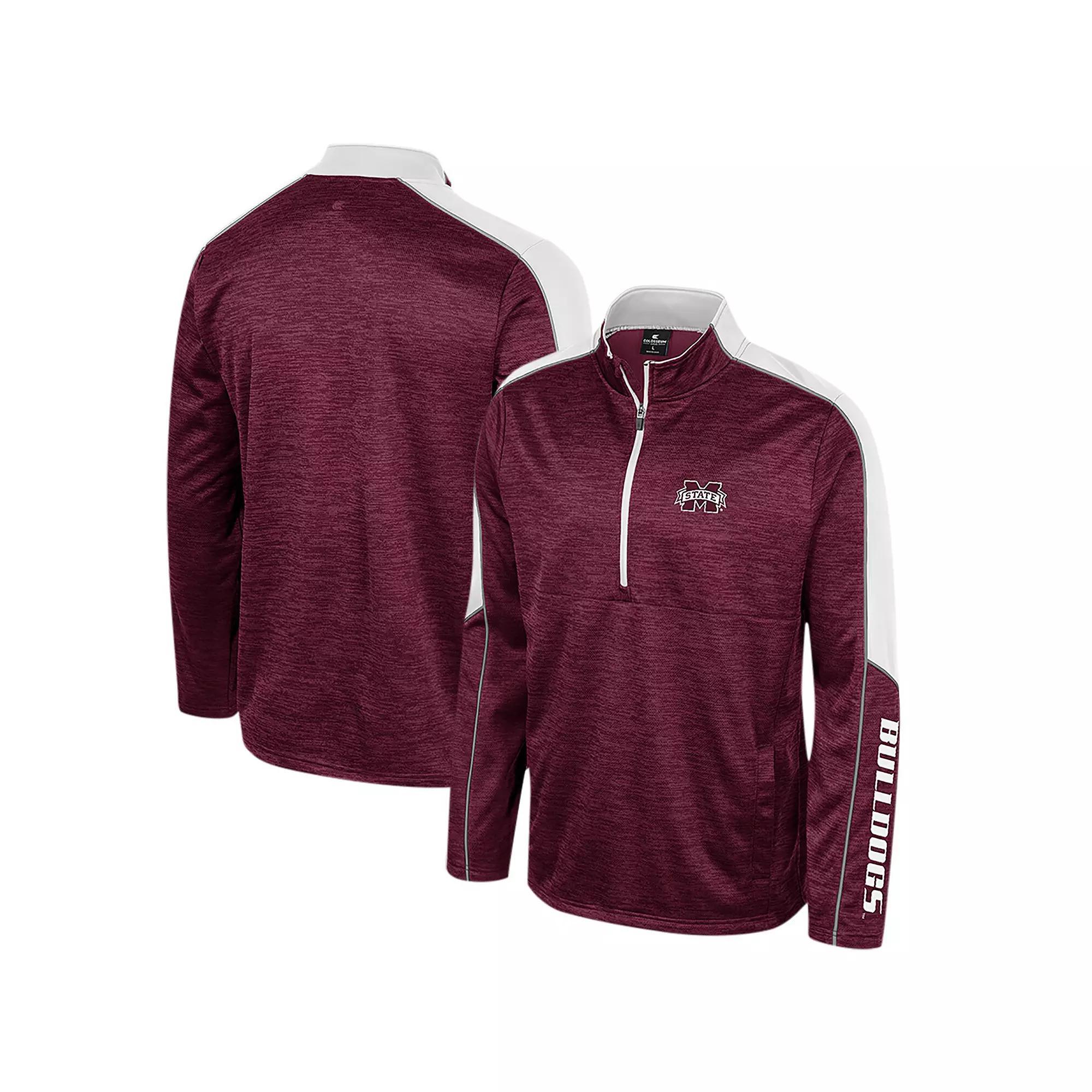 Men's Colosseum Crimson Alabama Crimson Tide Marled Half-Zip Jacket,  Product Image