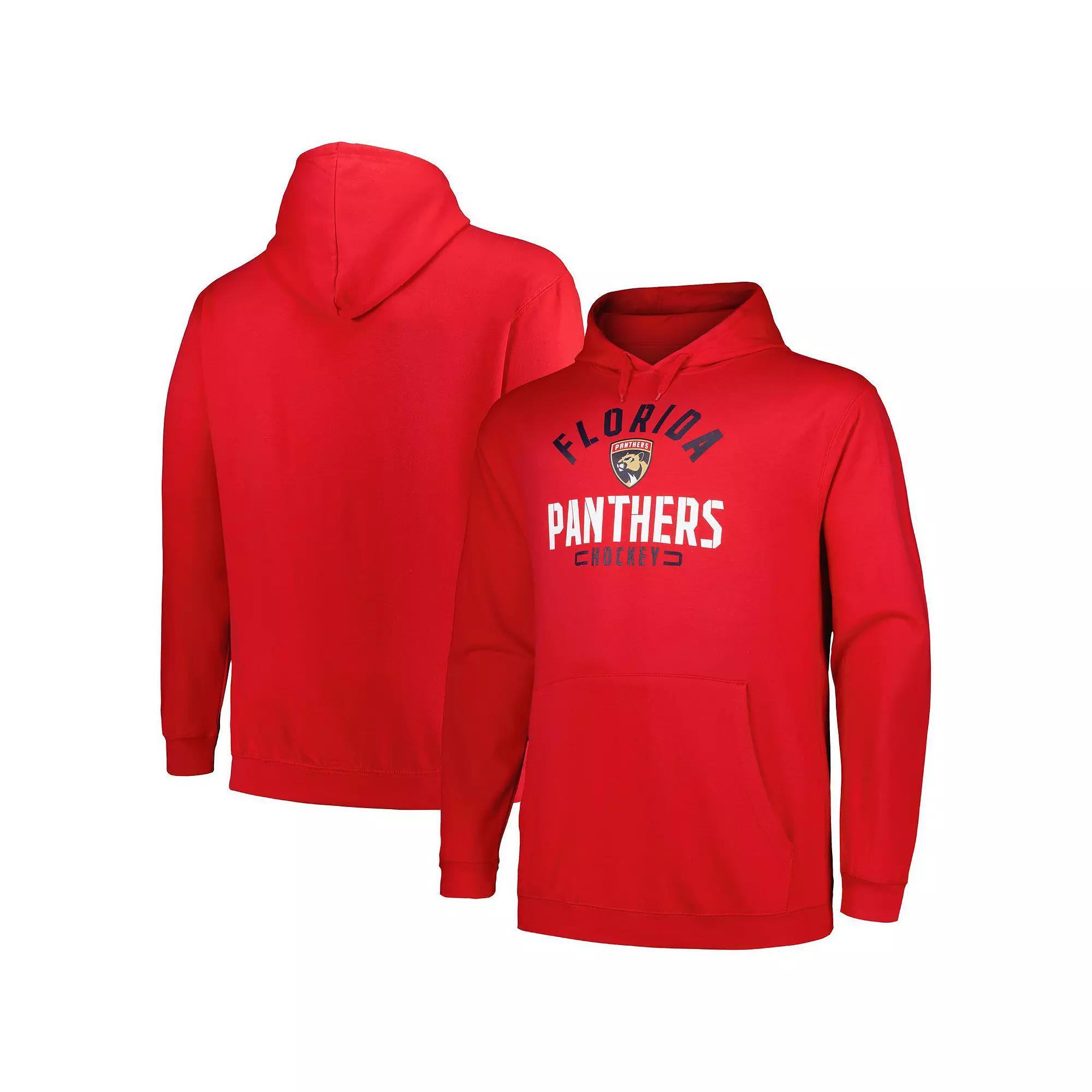 Men's Profile Red Florida Panthers Big & Tall Arch Over Logo Pullover Hoodie,  Product Image