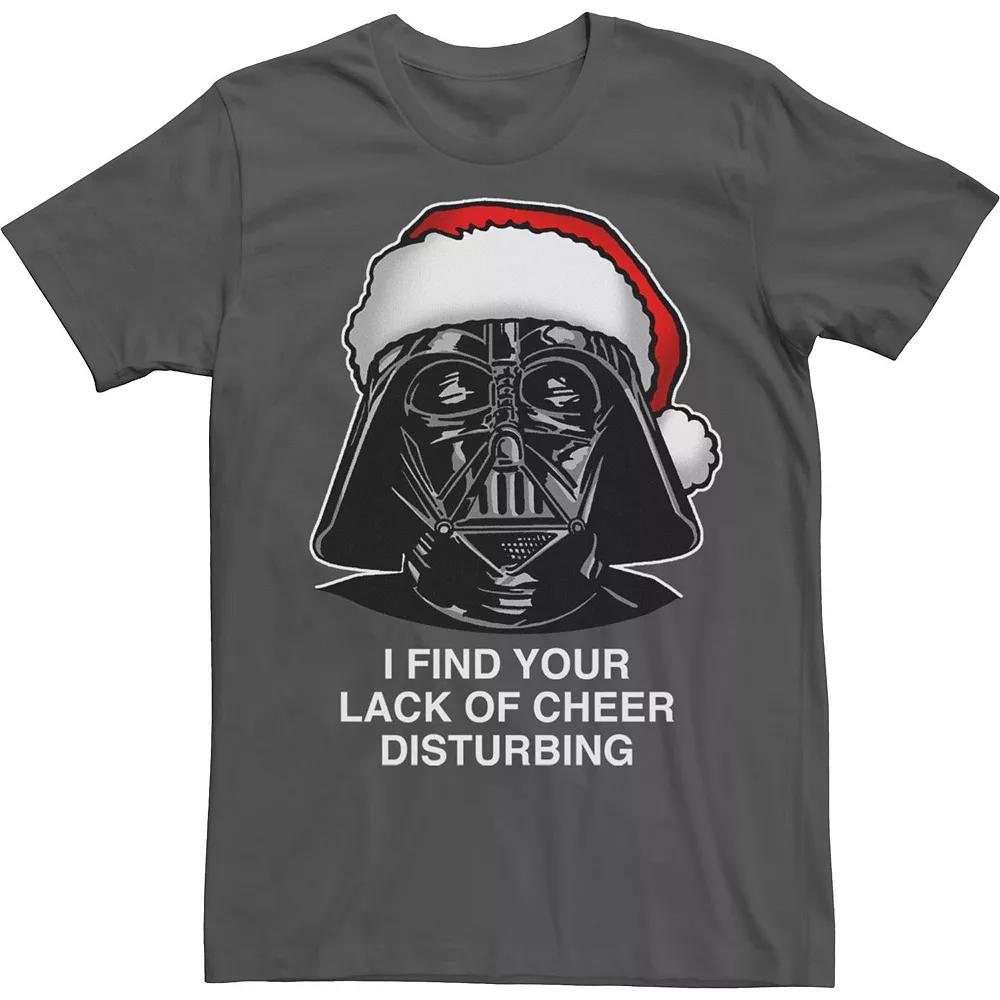 Men's Star Wars Lack Of Cheer Text Tee, Size: Large, Grey Product Image