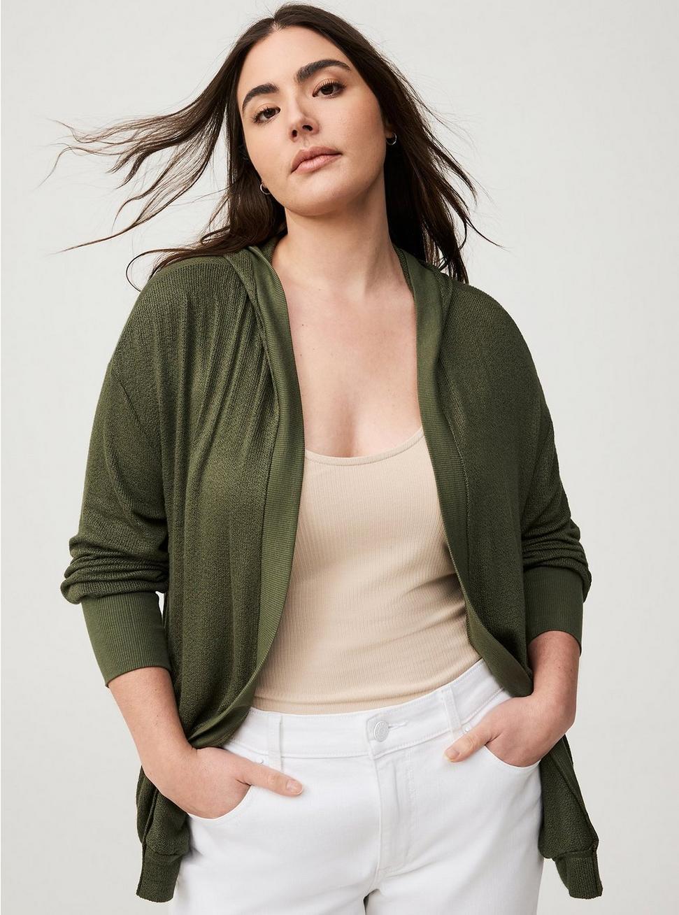 Open Hooded Cardigan Product Image