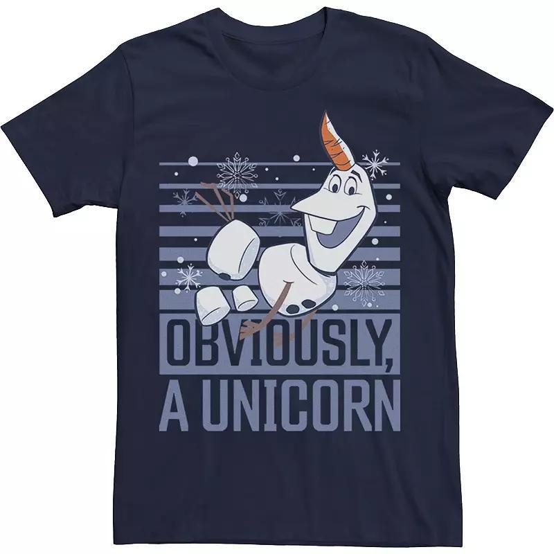 Disneys Frozen 2 Olaf Obviously A Unicorn Mens Tee Blue Product Image