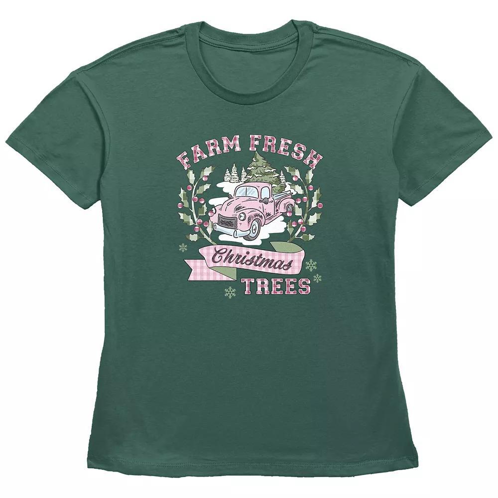 Women's Farm Fresh Christmas Trees Graphic Tee,  Product Image