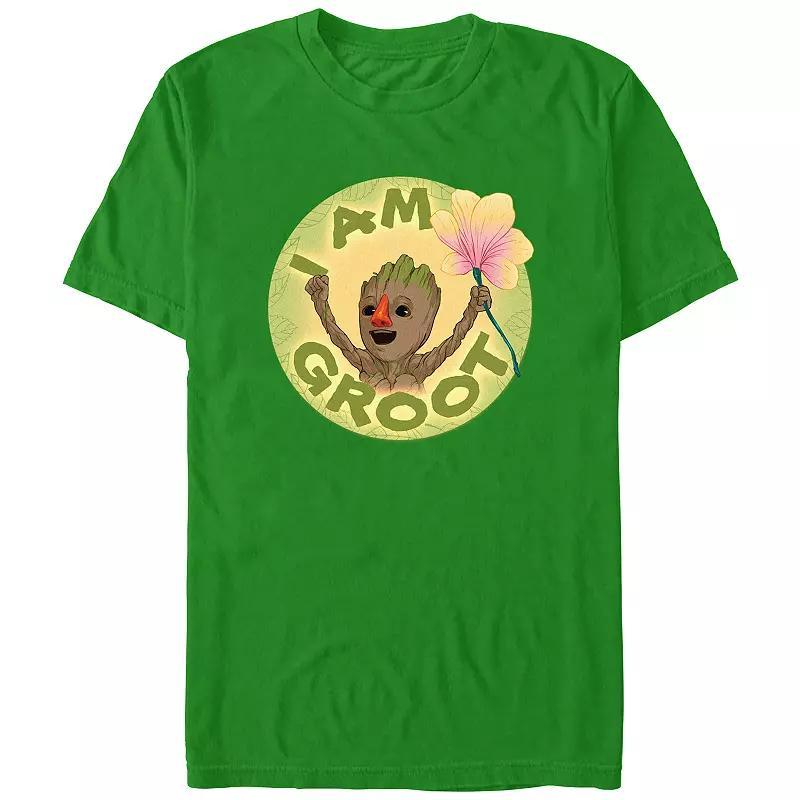 Men's I Am Groot Flower Stamp Graphic Tee, Size: XL, Kelly Product Image