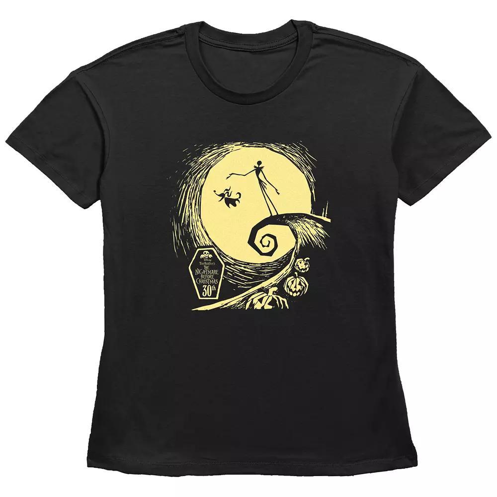 Disney's The Nightmare Before Christmas Jack Skellington Spiral Hill Women's Graphic Tee,  Product Image