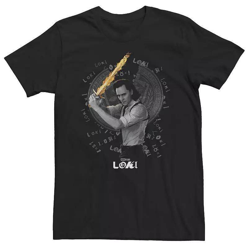 Big & Tall Marvel Loki Gold Dagger Collage Portrait Tee, Boy's,  Product Image