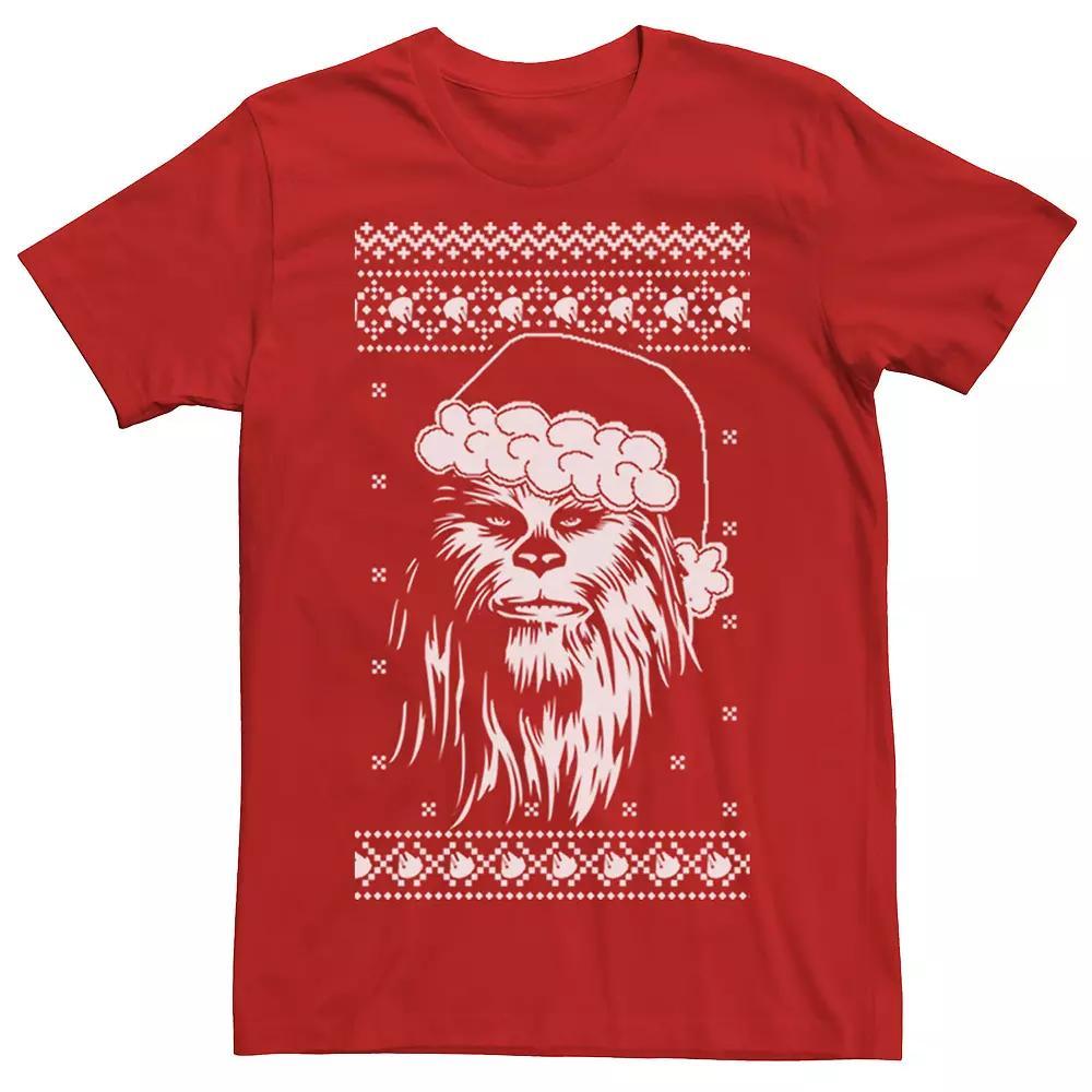 Men's Star Wars Chewbacca Ugly Christmas Sweater Tee, Size: 3XL, Red Product Image