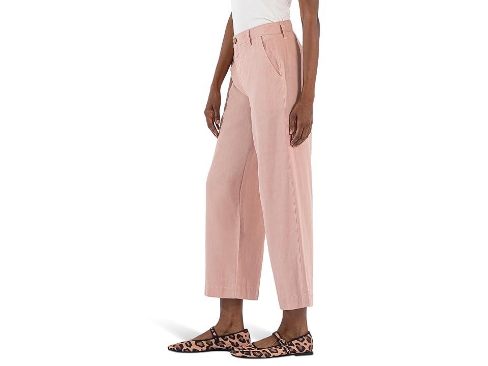 KUT from the Kloth Charlotte - Crop Wide Leg Trouser (Blush) Women's Jeans Product Image