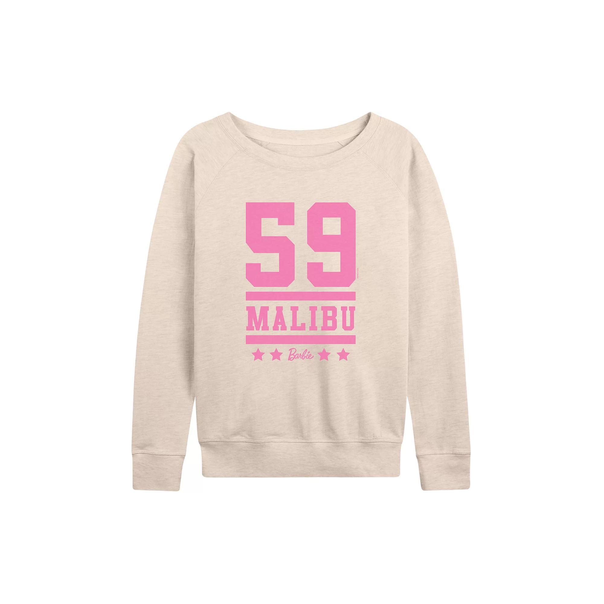 Women's Barbie® 59 Malibu Graphic French Terry Long Sleeve Tee,  Product Image
