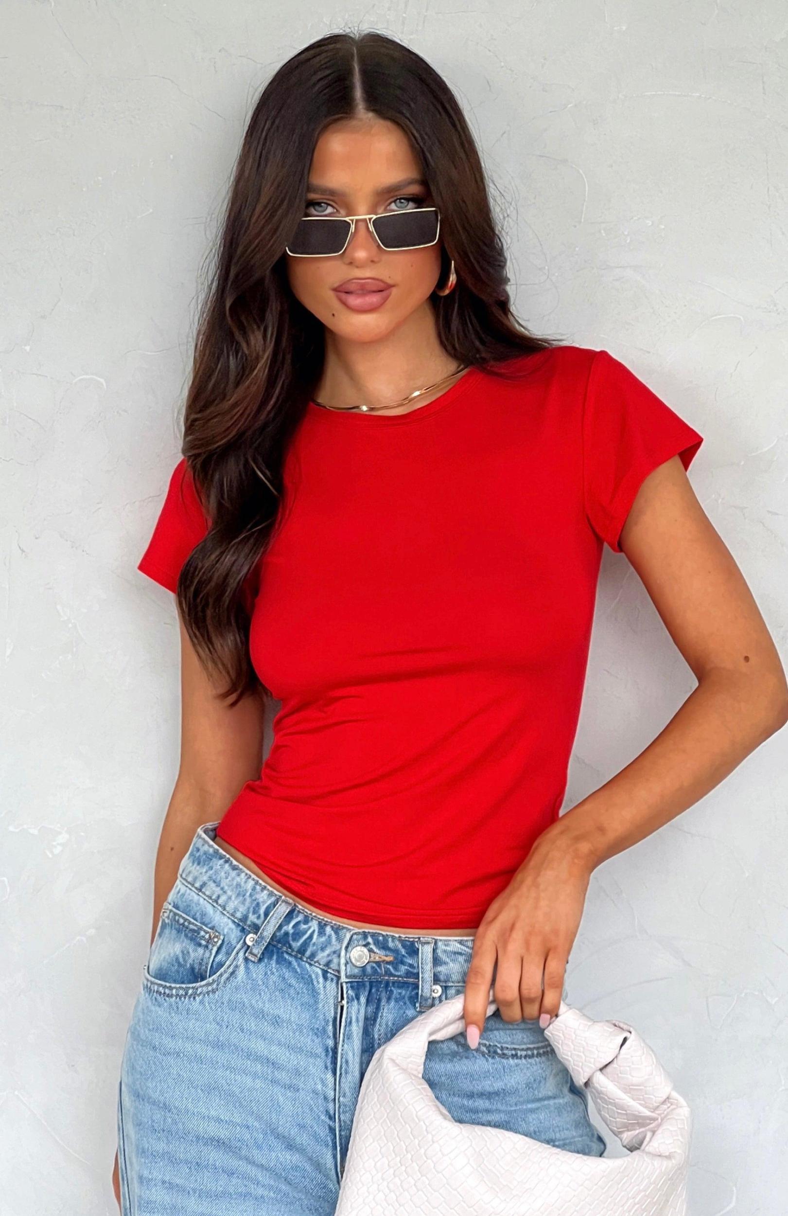 Too Blessed Tee Red Product Image