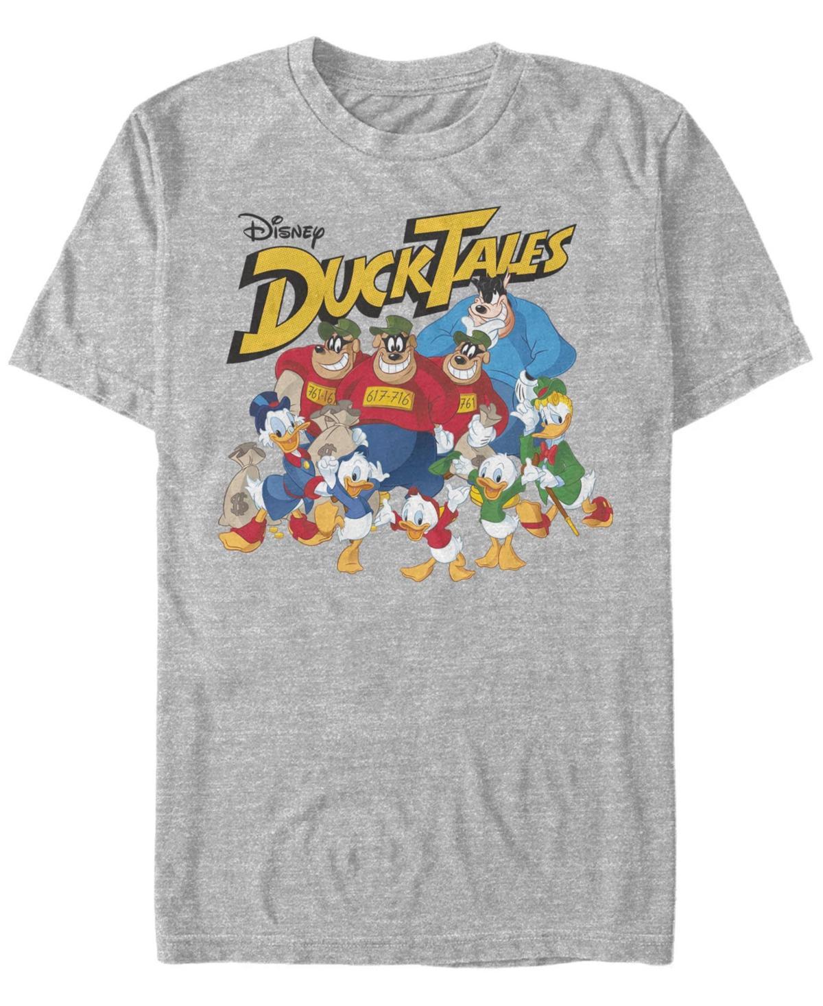 Disneys DuckTales Mens Classic Group Shot Tee Athletic Grey Product Image