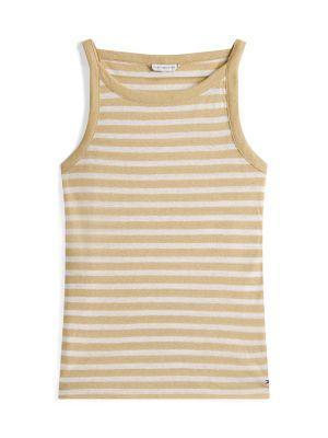 Linen Blend Stripe Tank Top Product Image