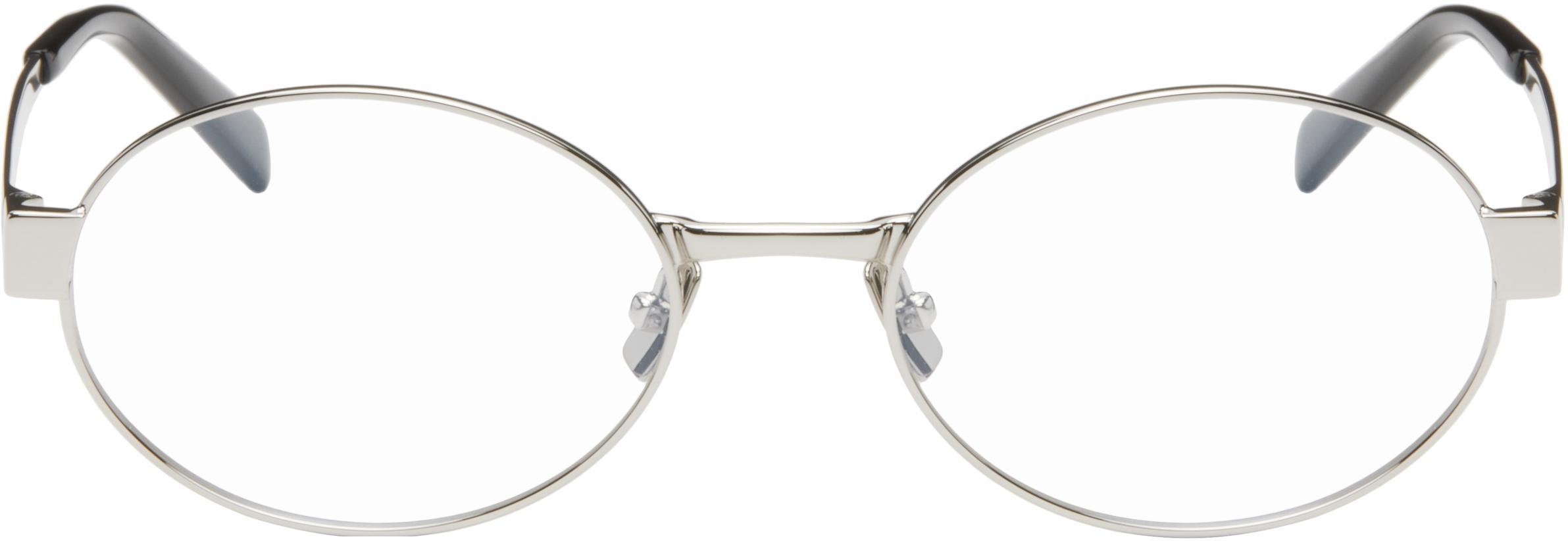 SAINT LAURENT Silver Sl 692 Glasses In Metallic Product Image