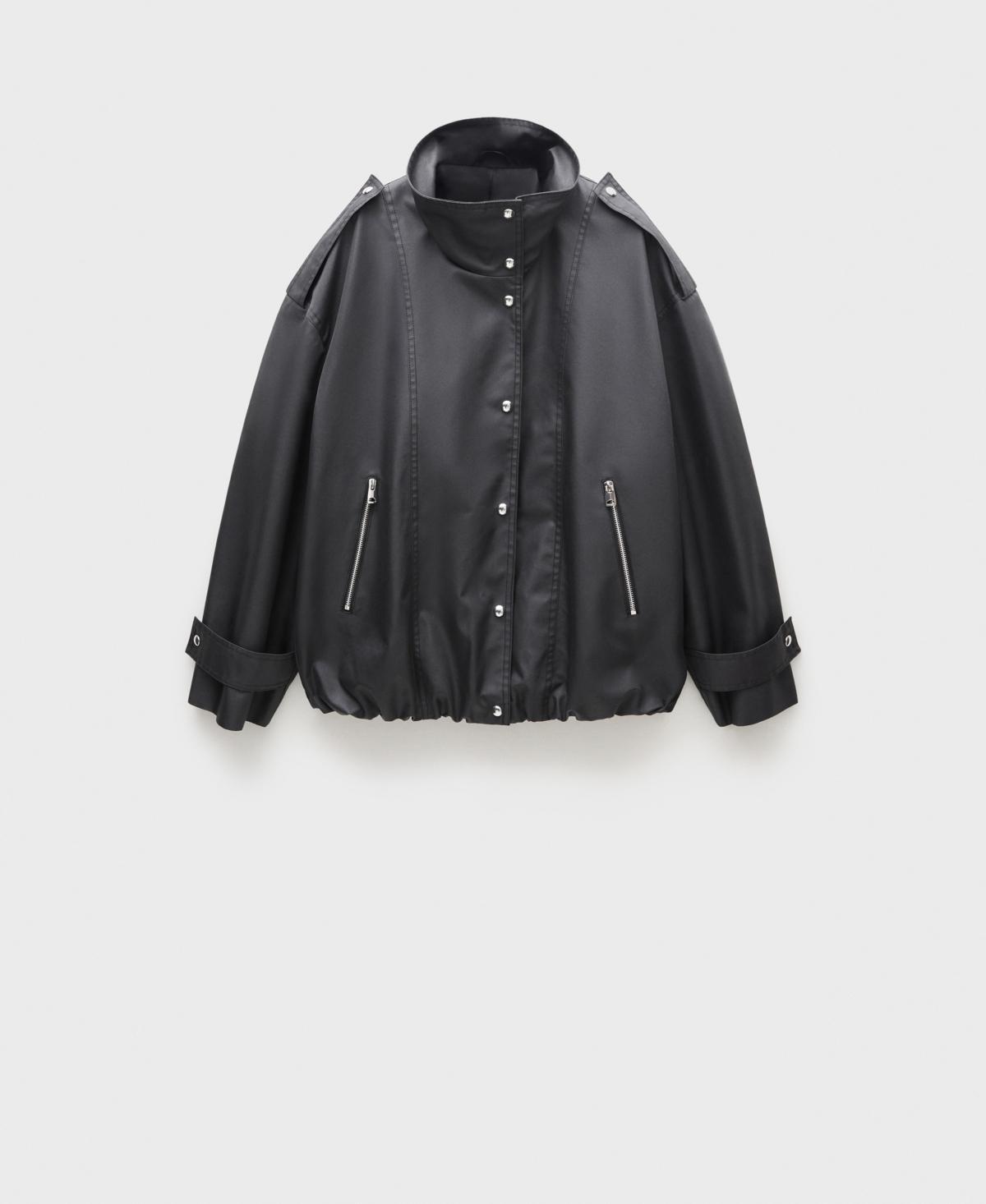 Mango Womens Oversize Button Down Parka Product Image