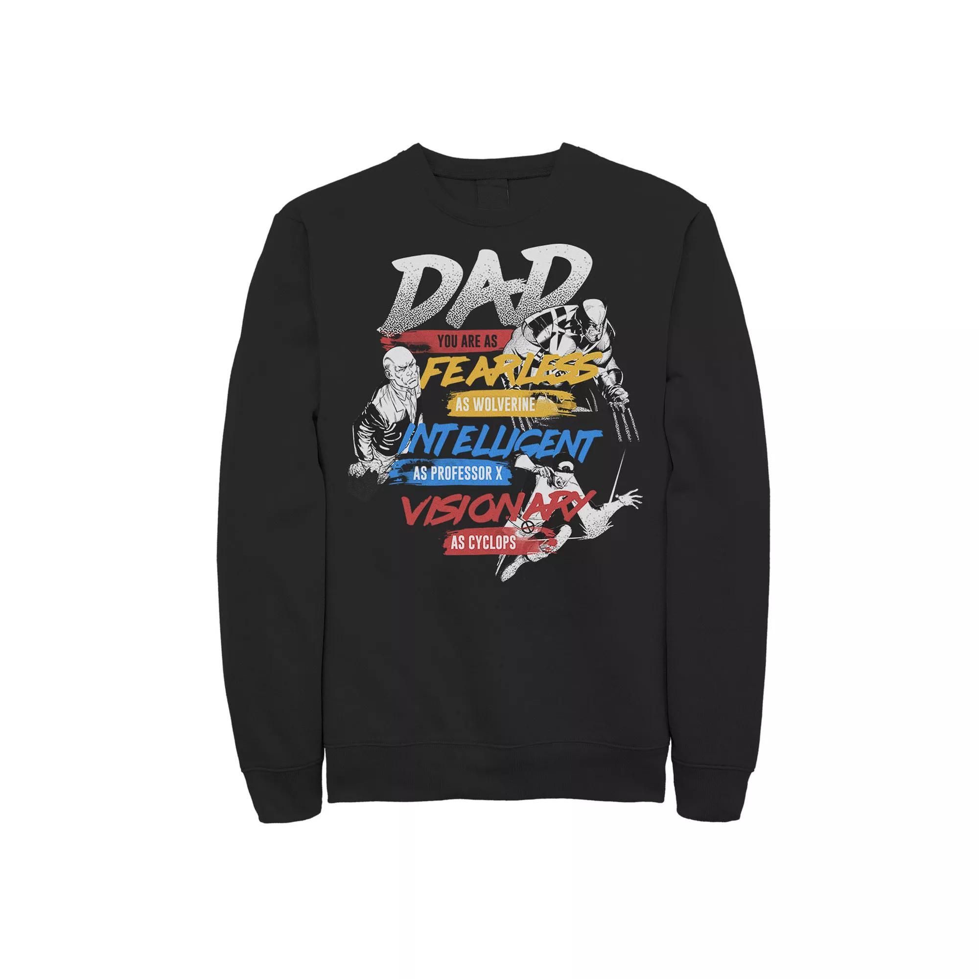 Men's Marvel X-Men Dad You Are As Fearless As Sweatshirt,  Product Image