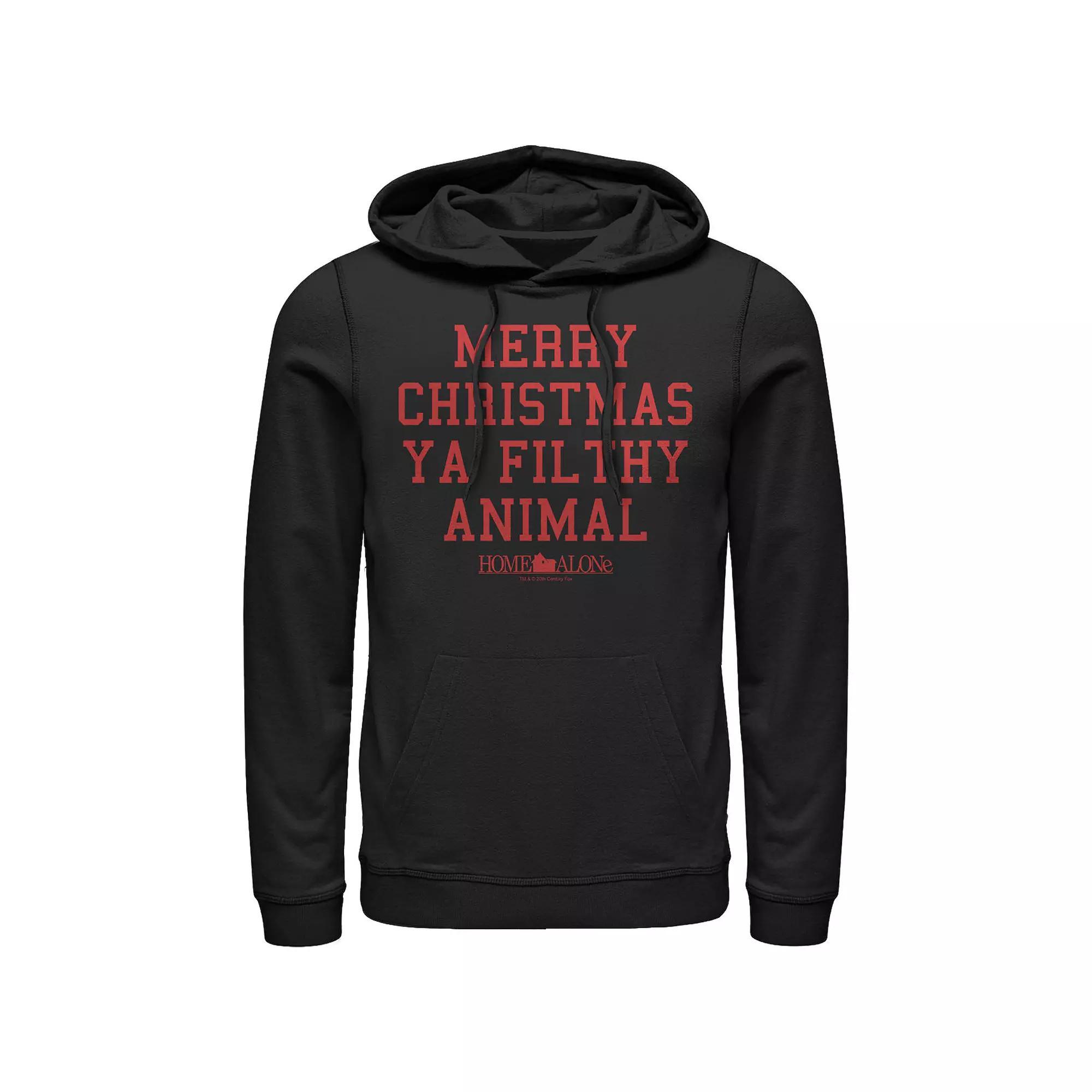 Big & Tall Home Alone Merry Christmas Ya Filthy Animal Graphic Hoodie, Men's,  Product Image