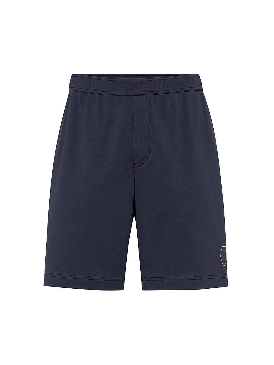 Mens Cotton Interlock Shorts with Logo Product Image