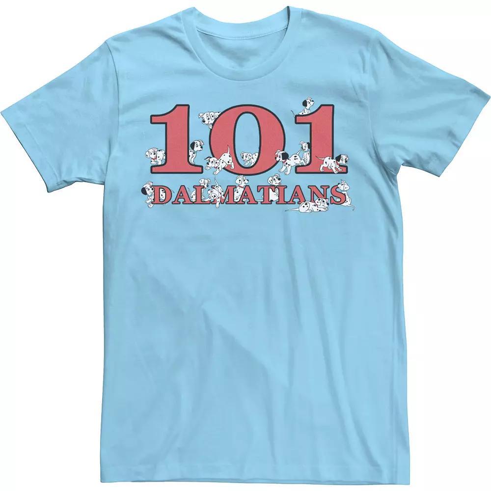 Disney's 101 Dalmatians Men's Puppy Logo Tee, Size: XXL, Light Blue Product Image