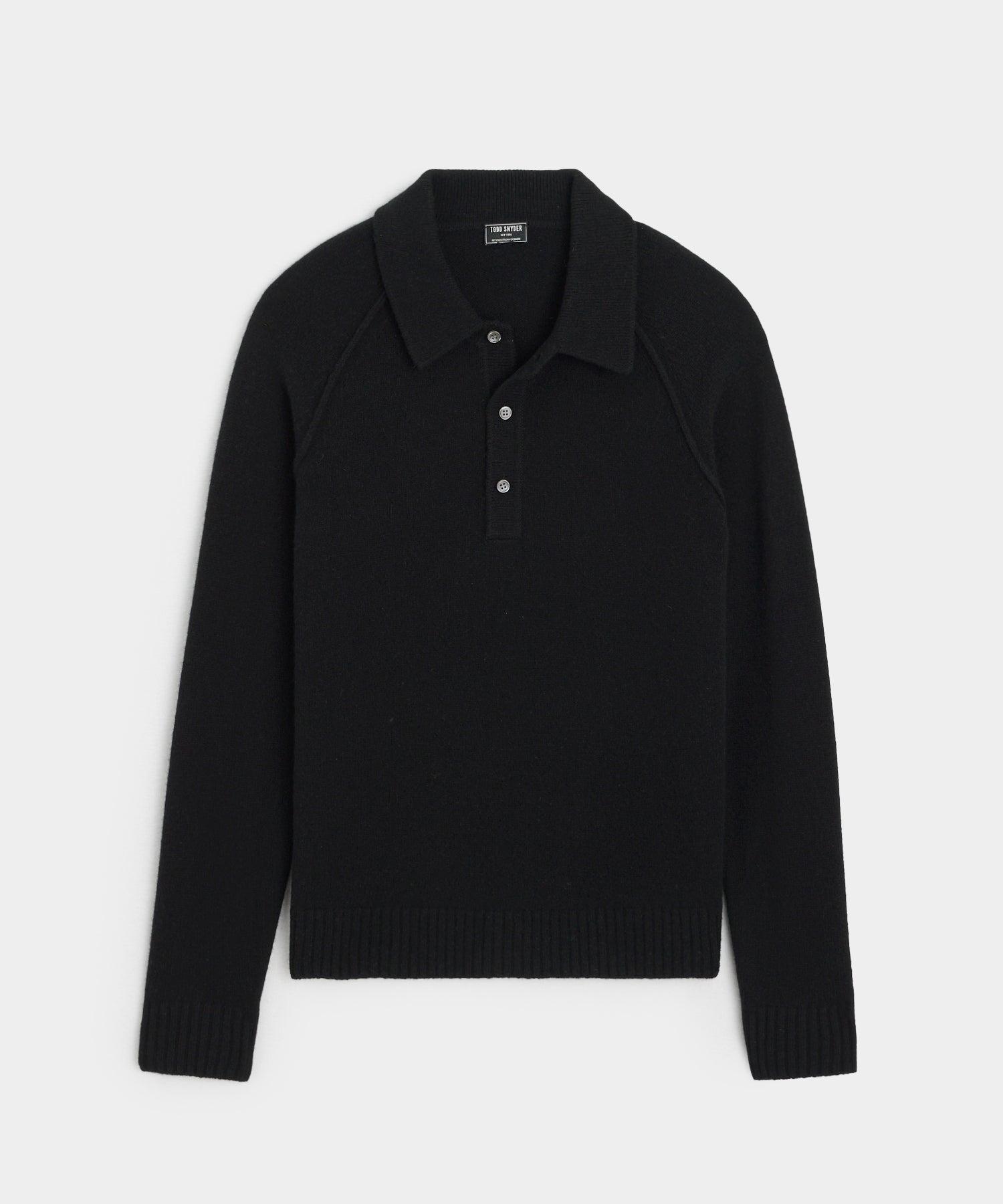 Nomad Cashmere Polo in Black Product Image