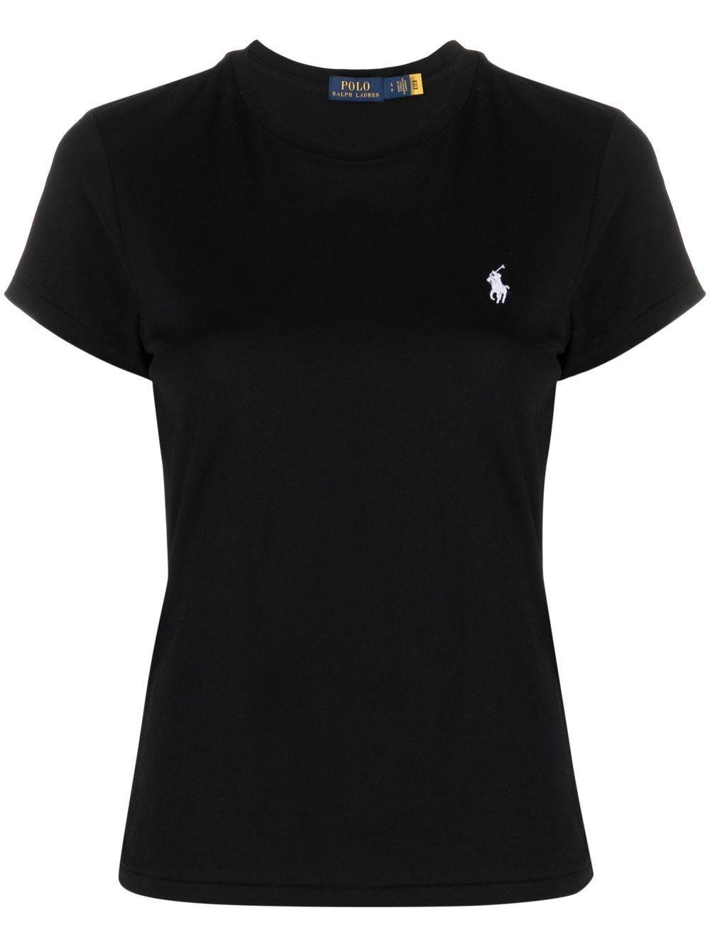 POLO RALPH LAUREN Logo Cotton Jersey T-shirt In Black Product Image