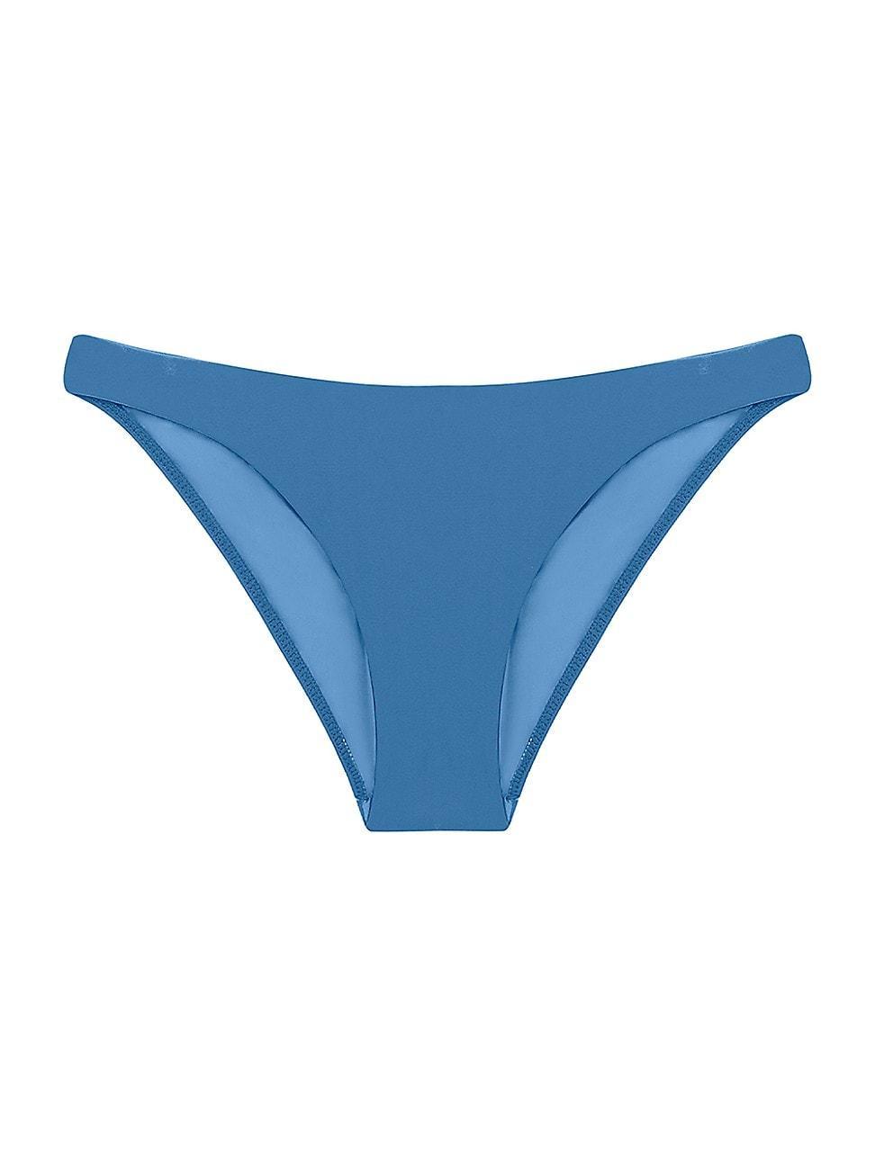 Womens Solid Low-Rise Bikini Bottom Product Image