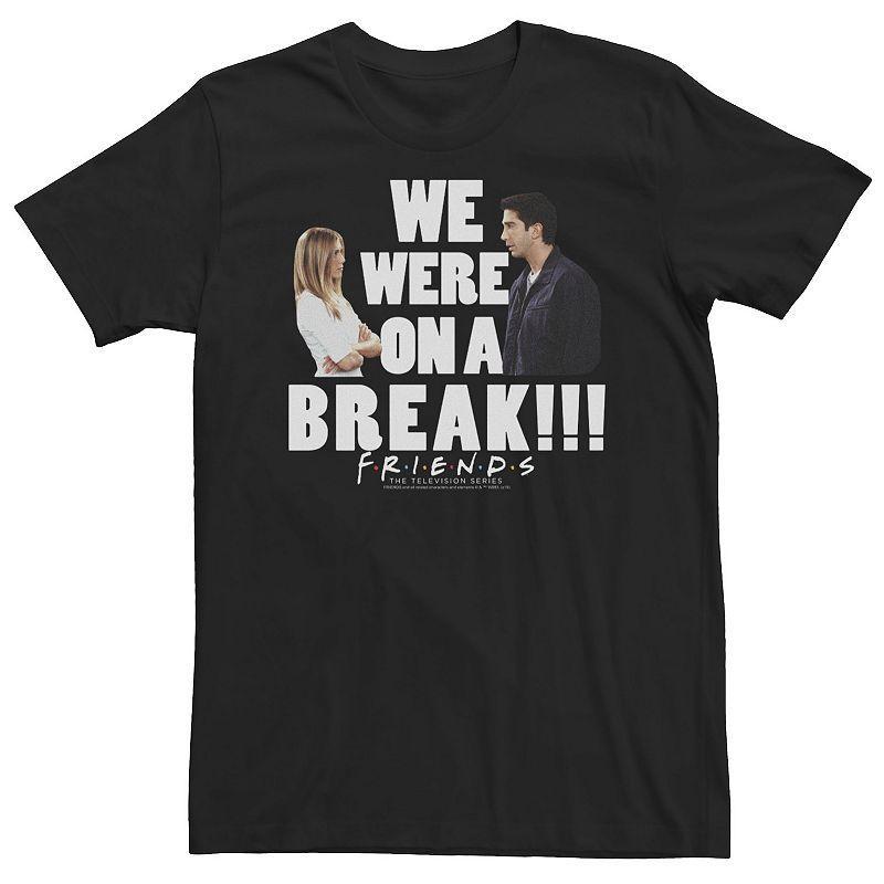 Big & Tall Friends Ross And Rachel We Were On A Break!!! Tee, Men's, Size: 3XL Tall, Black Product Image