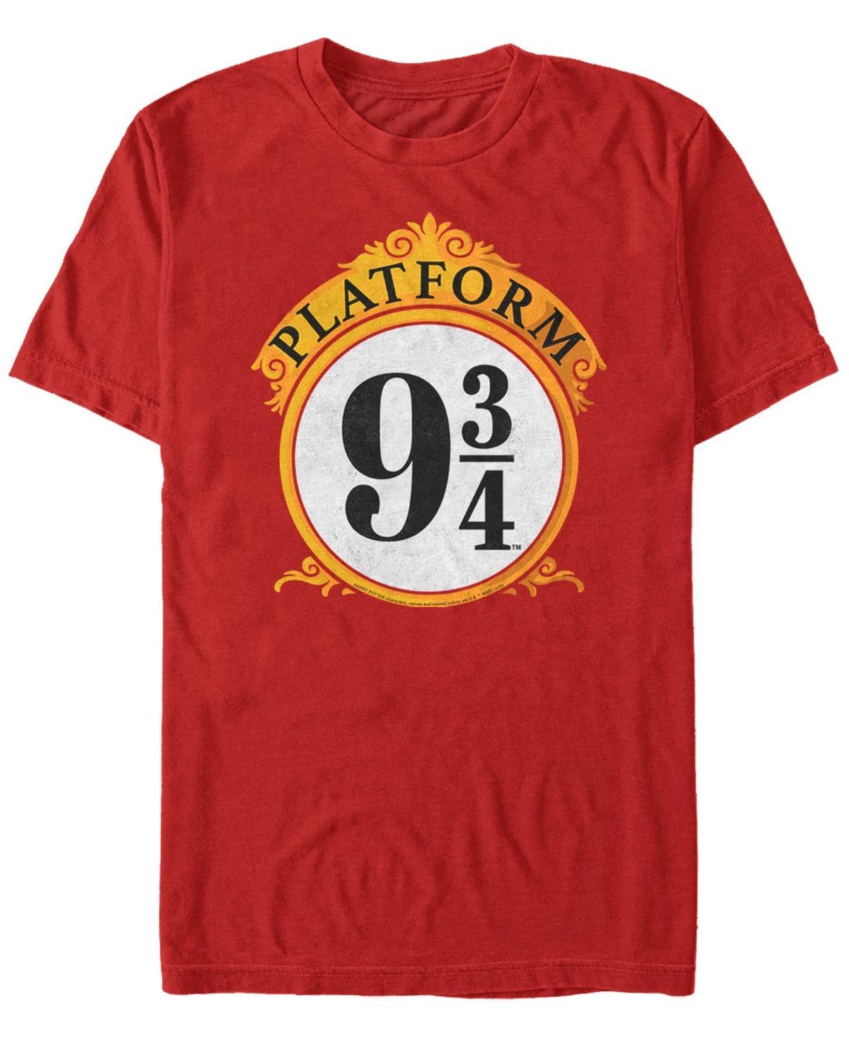 Mens Harry Potter Platform 9 &3/4 Sign Tee Red Product Image