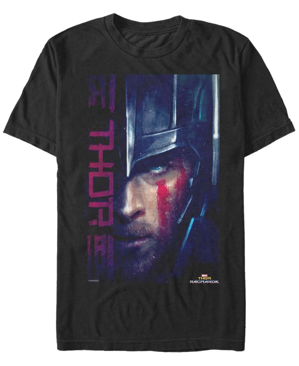 Men's Marvel Thor Ragnarok Might God of Thunder Profile Graphic Tee, Size: Large, Black Product Image