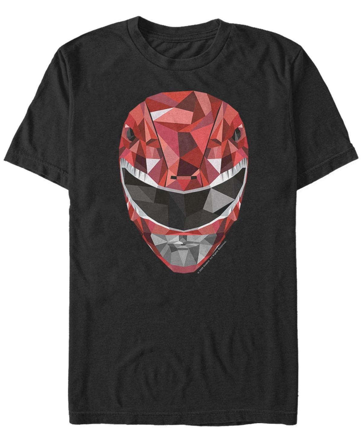 Big & Tall Power Rangers Red Ranger Polygon Helmet Tee, Men's, Size: 4XL, Black Product Image